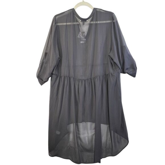 Nwt 2/2x Torrid Lexie Gray Hi-Lo Chiffon Tunic Size #11437435 - Picture 11 of 14
